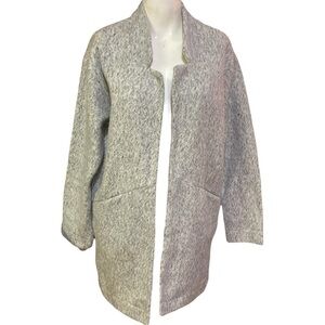Express Women’s M Grey Cardigan Jacket Open Coat Neutral Career Office